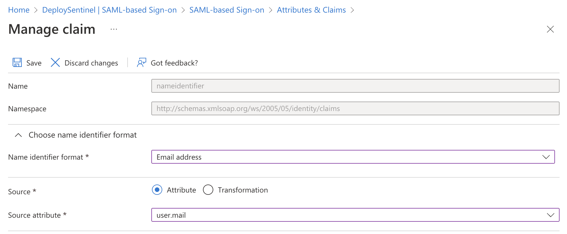 SAML Attributes & Claims